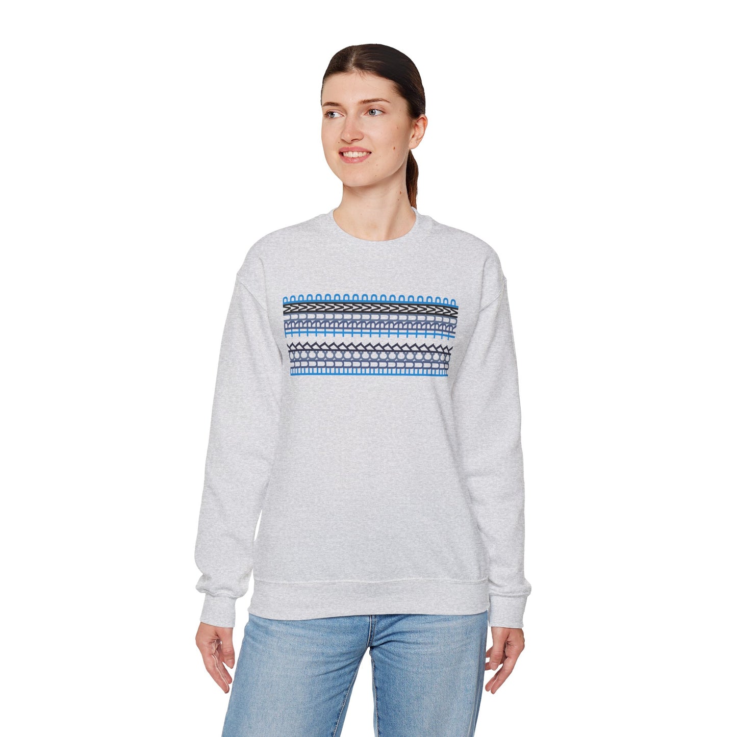 Nordic Pattern Anti-Trump Unisex Heavy Blend Crewneck Sweatshirt