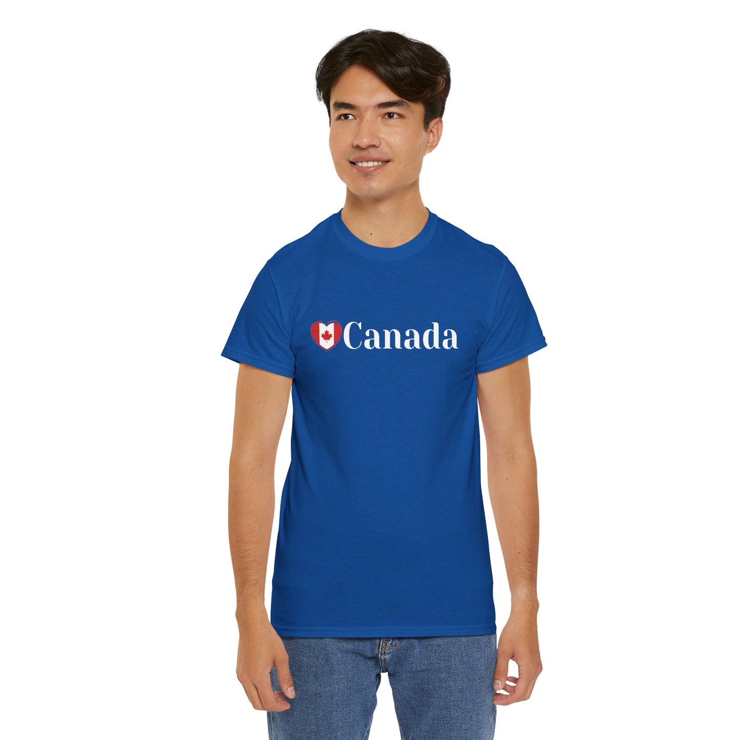 Love Canada Heart T-Shirt, Canadian Pride Tee, Canadian Independence, Proud Canadian T-Shirt, Classy Design