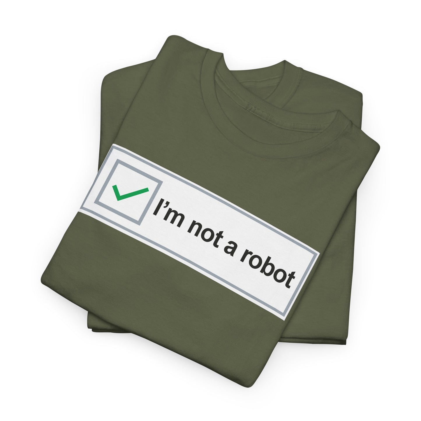 I'm not a Robot CAPCHA Parody Tee, Computer Nerd Humor, I Think, Therefore I am, Humorous Geek T-Shirt