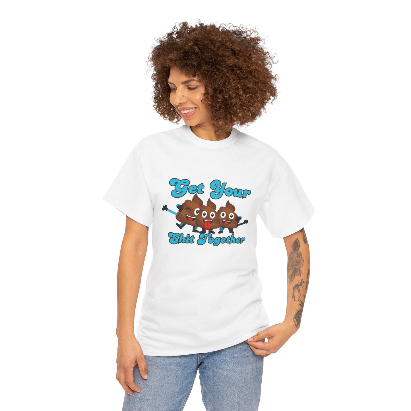 Get Your Shit Together T-Shirt, Funny Poop Emojis, play on Words, Humorous poop humor, Dad shirts, Pun t-shirt, Hilarious Poo tee Shirt