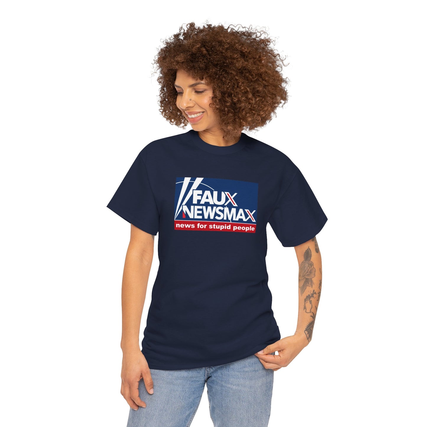 Fox News, NewsMax, Twitter, X Parody T-Shirt - 3 Misleading Networks in One, News For Stupid People