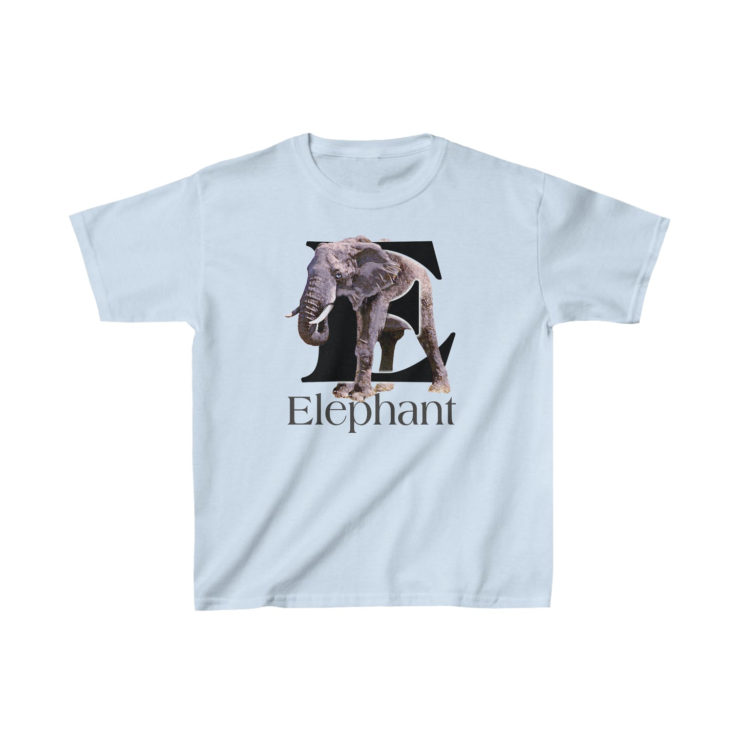 E is for Elephant, Letter E T-Shirt, Cute Elephant Tee, Pachyderm T-Shirt, Kid's Elephant Tee, animal t-shirt, animal alphabet T