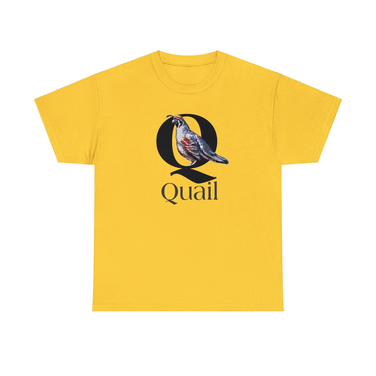 Q is for Quail t-shirt, Quail Drawing T-Shirt, Quail animal t-shirt, animal alphabet Q, animal