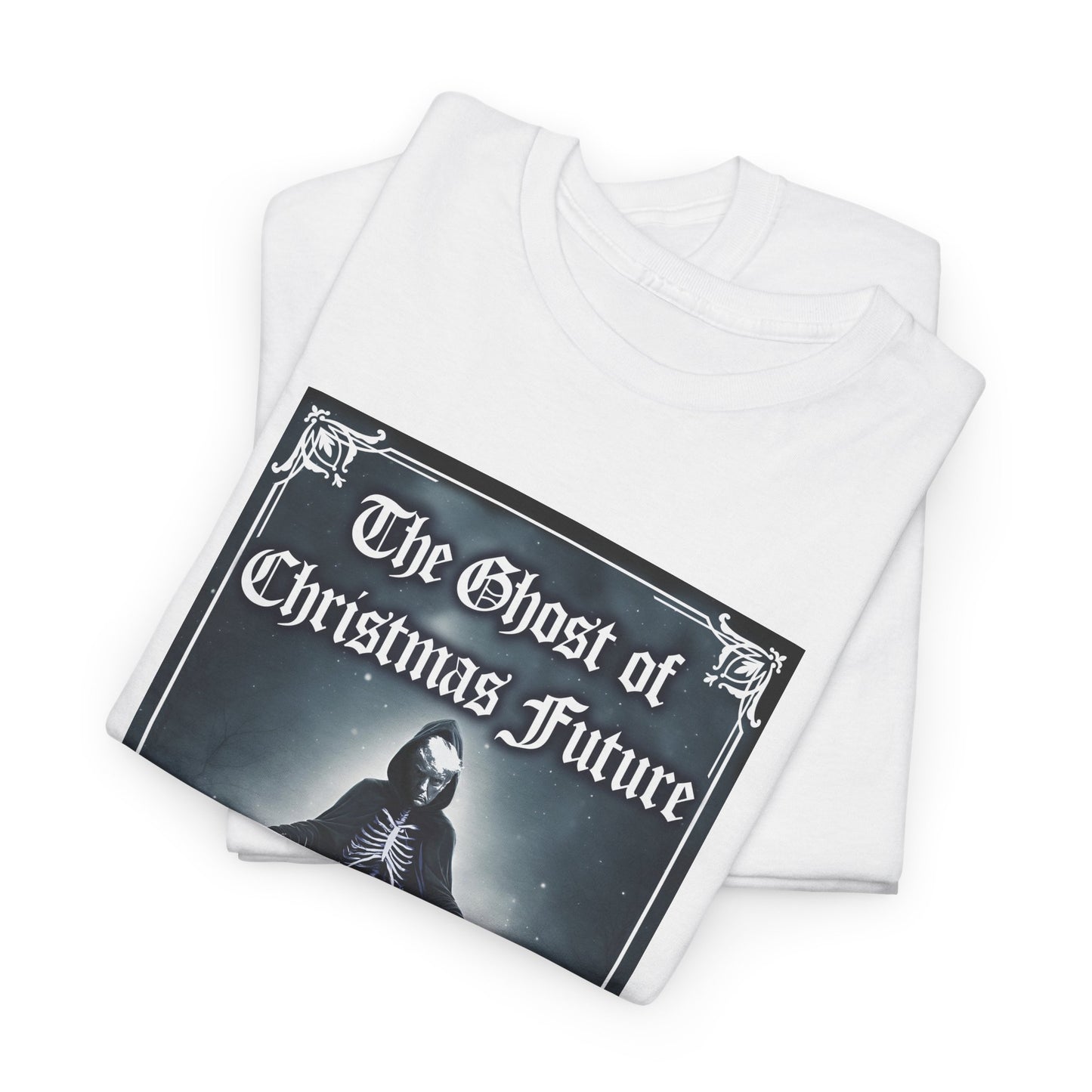 Donald Trump Parody T-Shirt Ghost of Christmas Future, A Christmas Carol Parody, President is Scary Spirt of Things to Come, Deporting Migrant Children, Sad