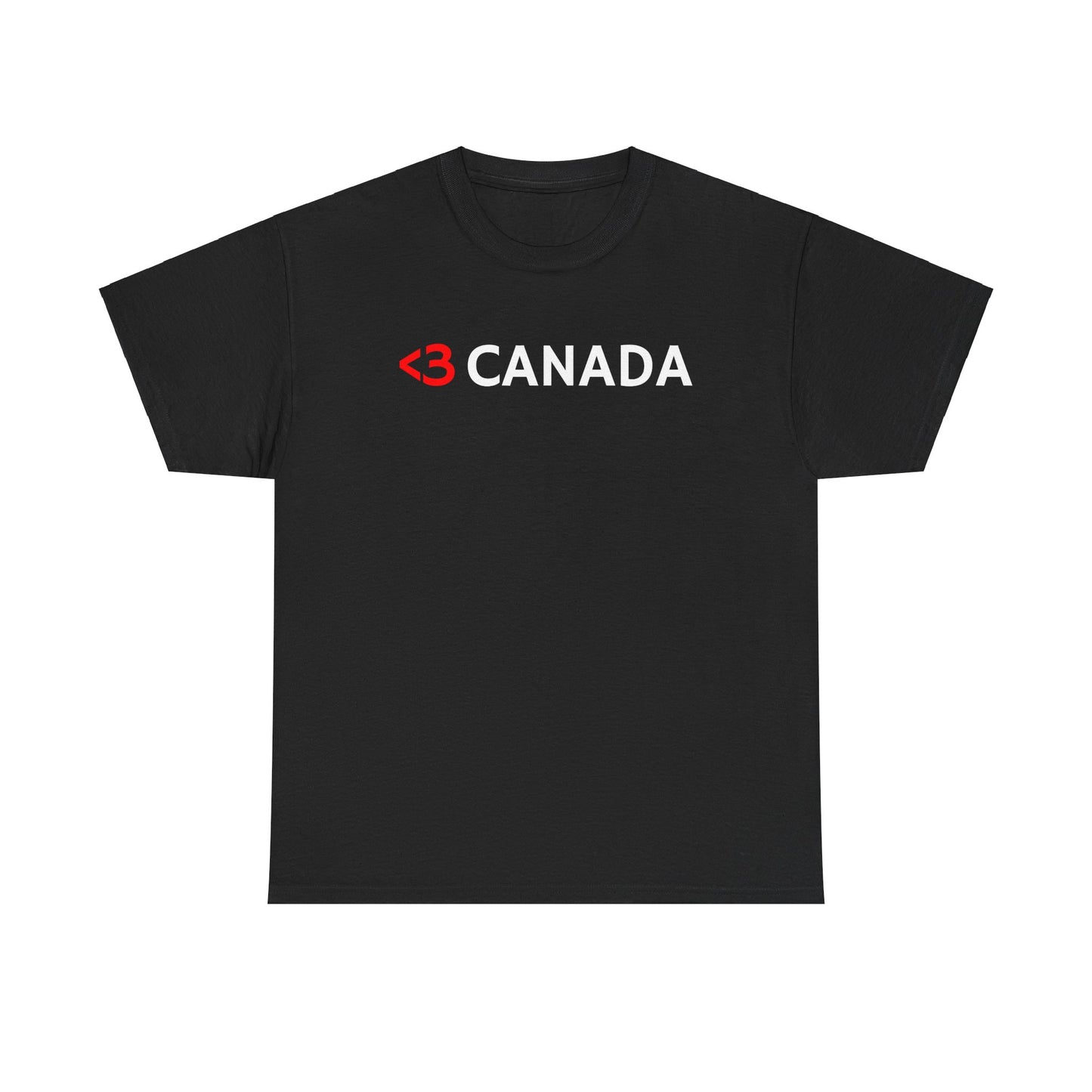 Love <3 Canada Text Emoticon Heart Flag T-Shirt, Canadian Pride, Classic Look, Tasteful design, Canada is not the 51st State of America,