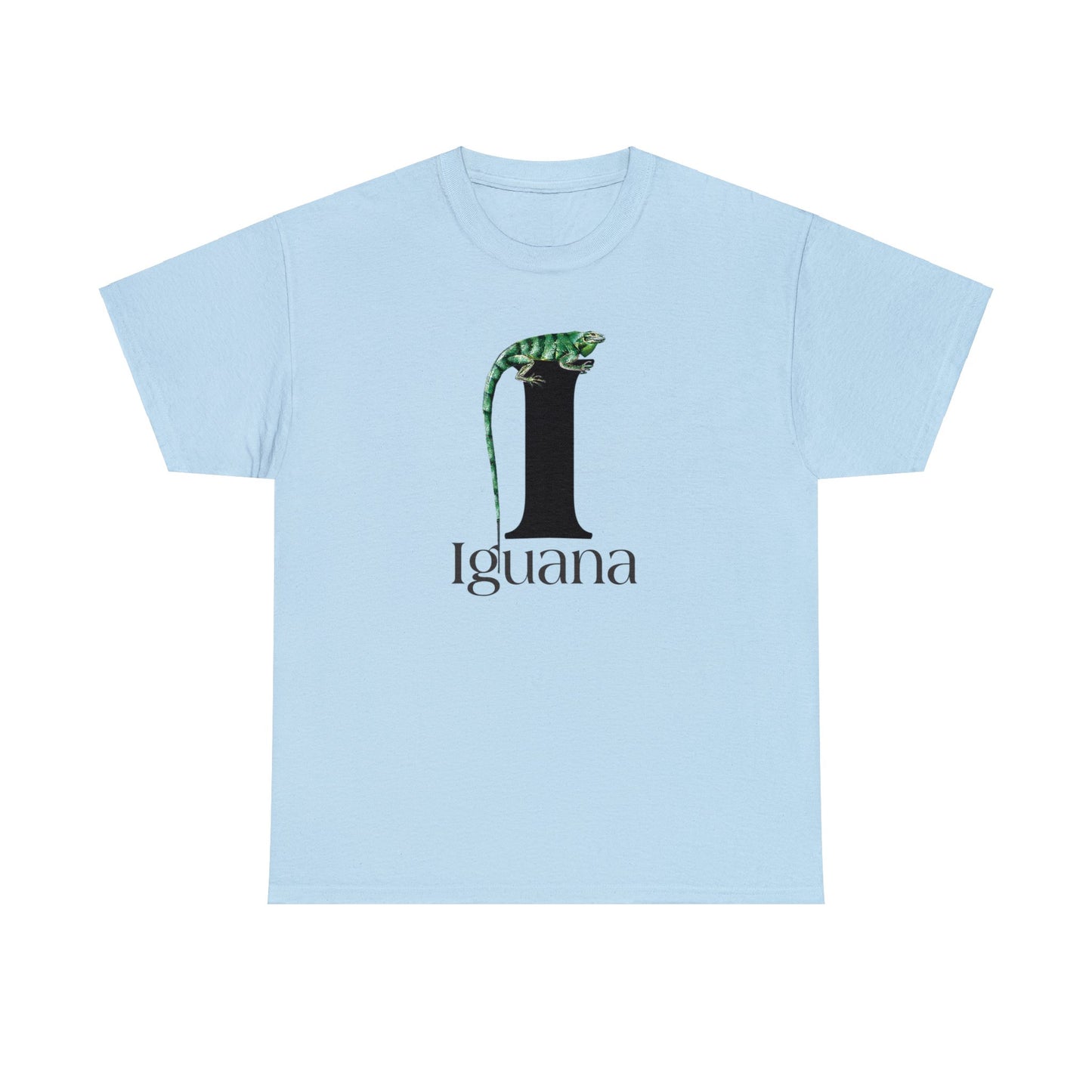 I is for Iguana, Iguana Perched on Letter I, Iguana Lovers, Iguana Drawing T-Shirt, animal t-shirt