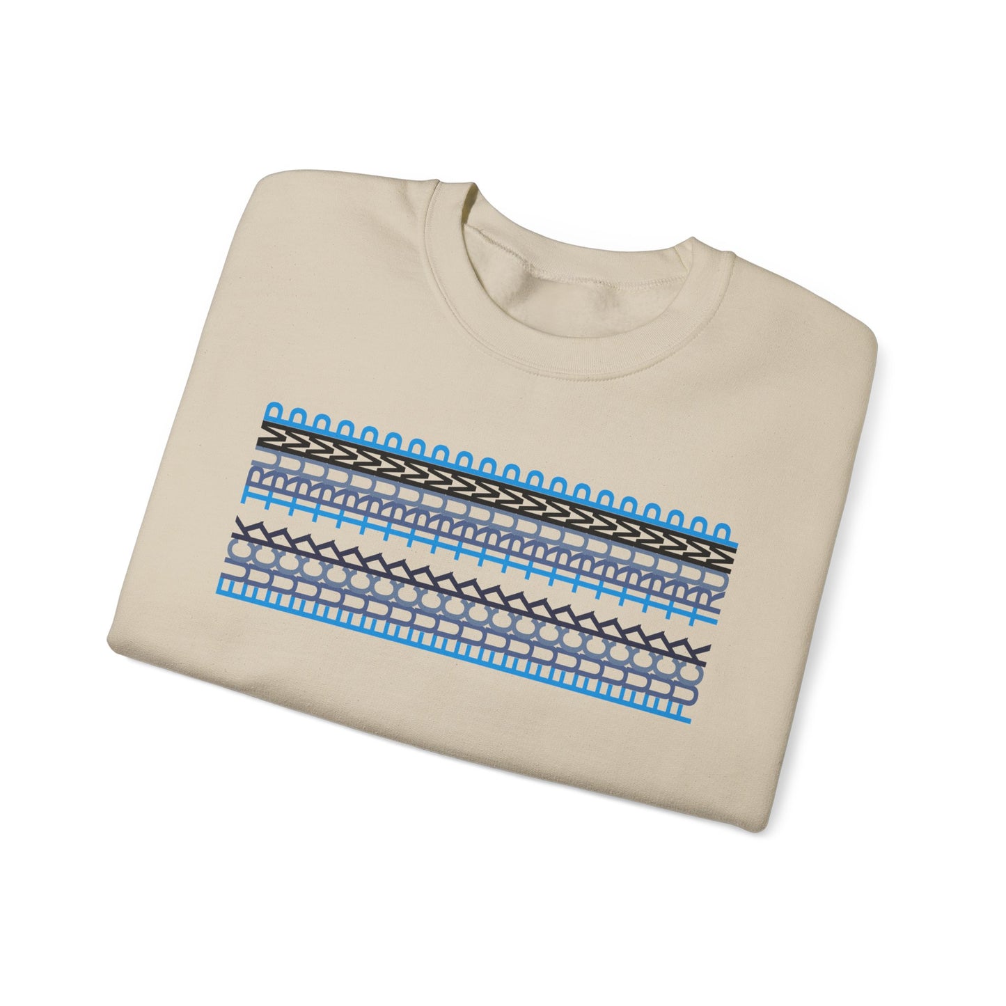 Nordic Pattern Anti-Trump Unisex Heavy Blend Crewneck Sweatshirt