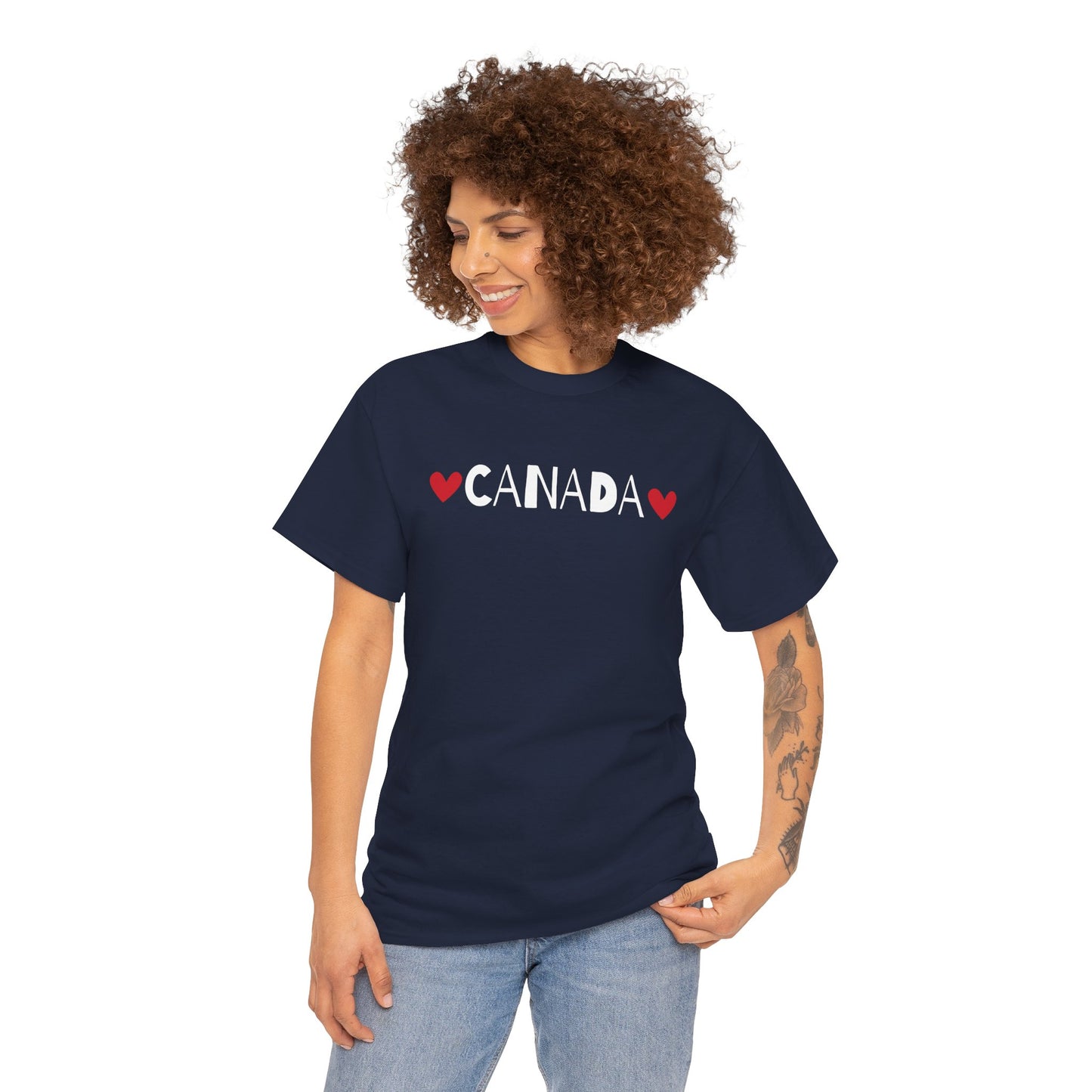 Love Canada Heart, Whimsical Canadian Pride T-Shirt, Love Canadian Independence, Not the 51st State