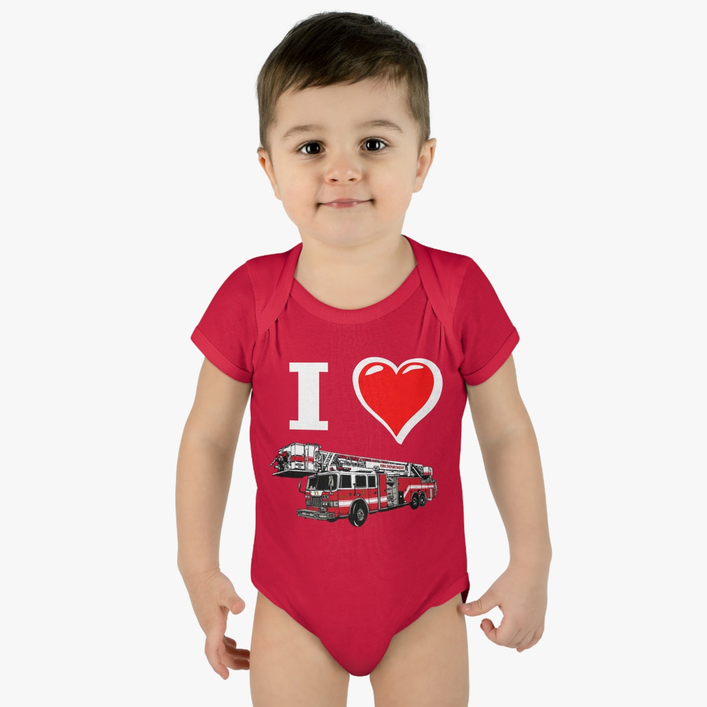 I love Firetrucks, I Heart Firetrucks T-Shirts, One Piece Fireman T, Cute for the Little Fire Fighter, Future Fireman, Baby Firetruck Tee