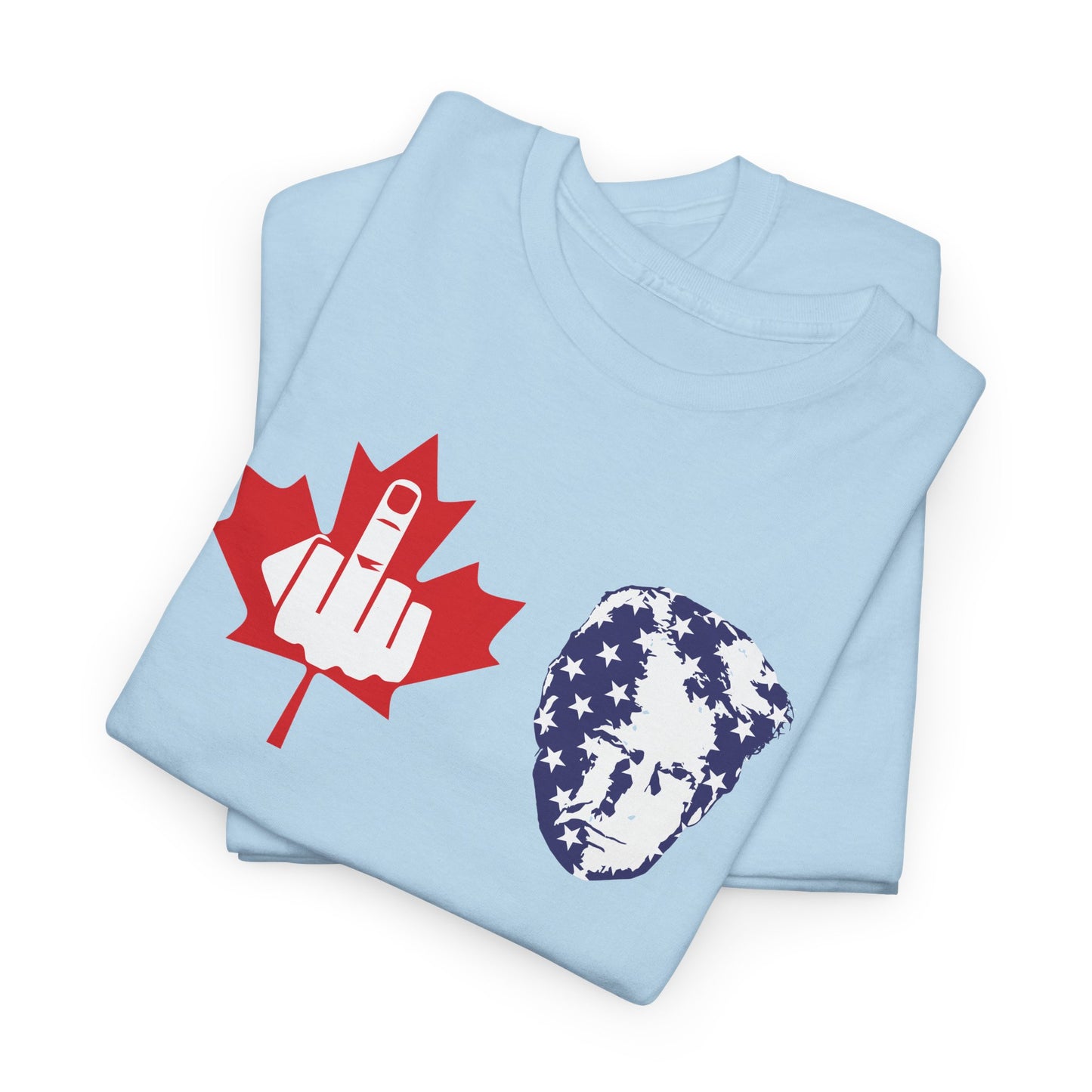 F Trump Canada Gives the Middle Finger to the Convicted Felon, Canadians Against 51st State, Political Adult Humor T-Shirt