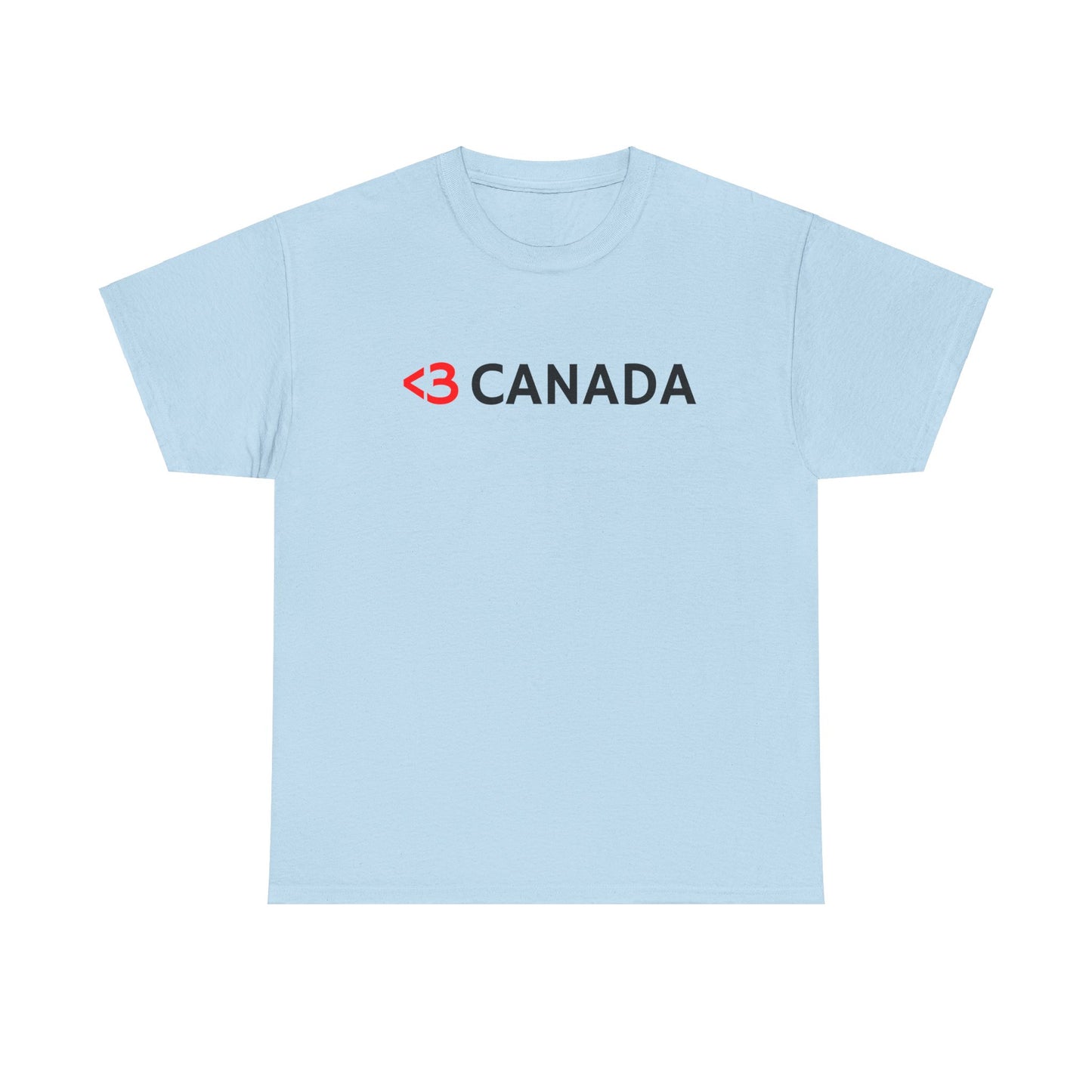 Love <3 Canada Text Emoticon Heart Flag T-Shirt, Canadian Pride, Classic Look, Tasteful design, Canada is not the 51st State of America,