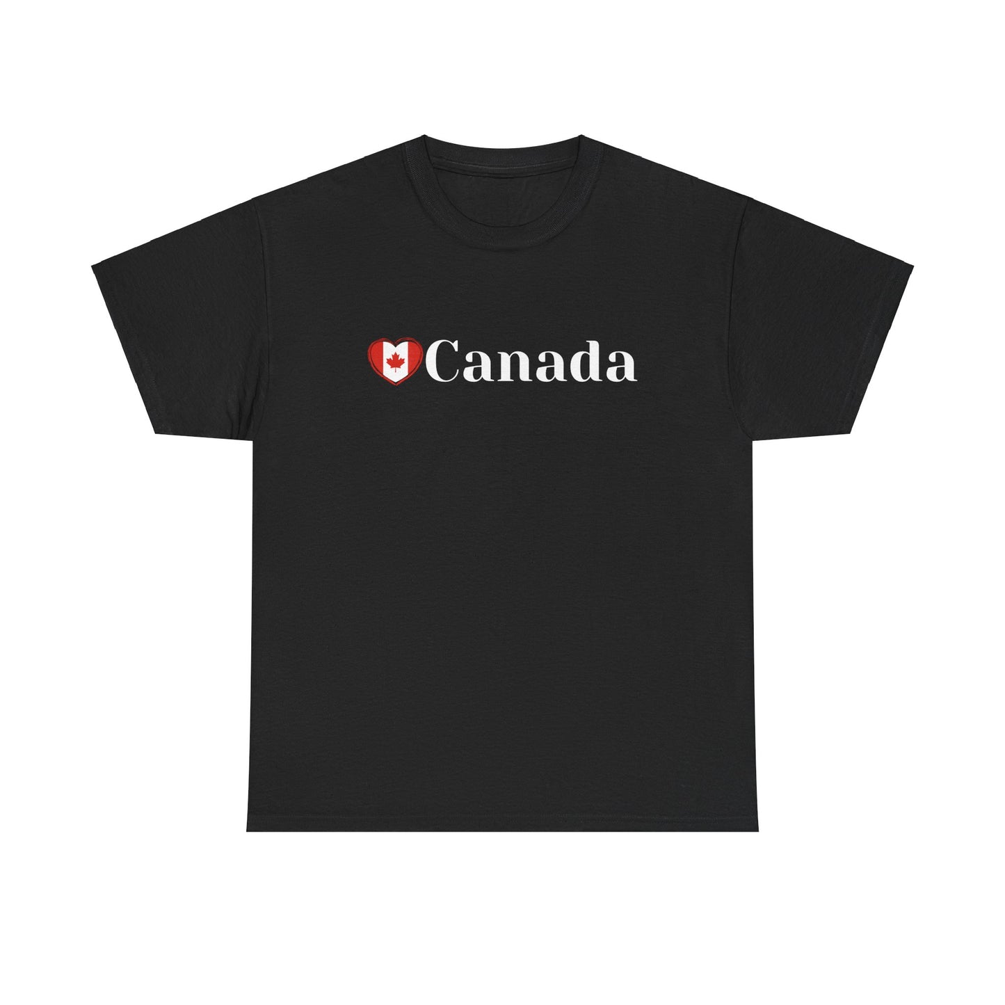 Love Canada Heart T-Shirt, Canadian Pride Tee, Canadian Independence, Proud Canadian T-Shirt, Classy Design