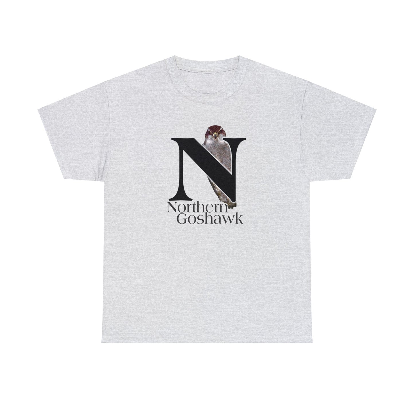 N is for Northern Goshawk T-Shirt, Bird Shirt, Wildlife Drawing T-Shirt, animal t-shirt, animal