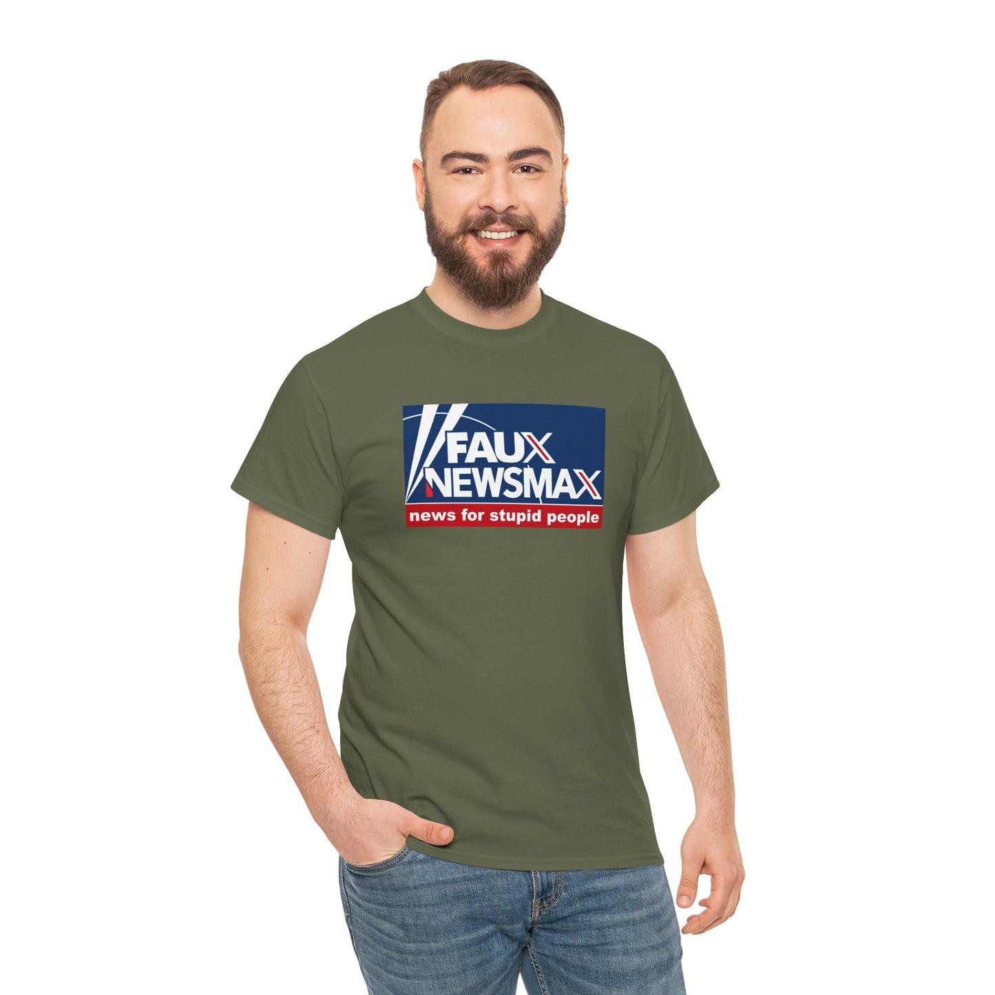 Fox News, NewsMax, Twitter, X Parody T-Shirt - 3 Misleading Networks in One, News For Stupid People