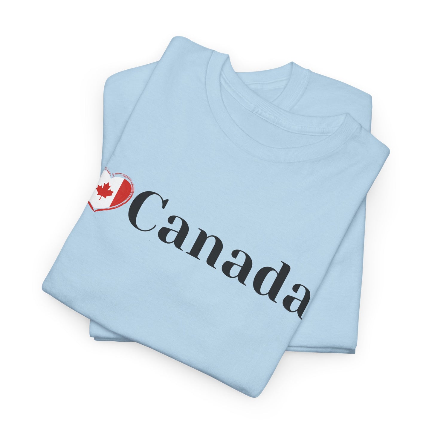 Love Canada Heart T-Shirt, Canadian Pride Tee, Canadian Independence, Proud Canadian T-Shirt, Classy Design