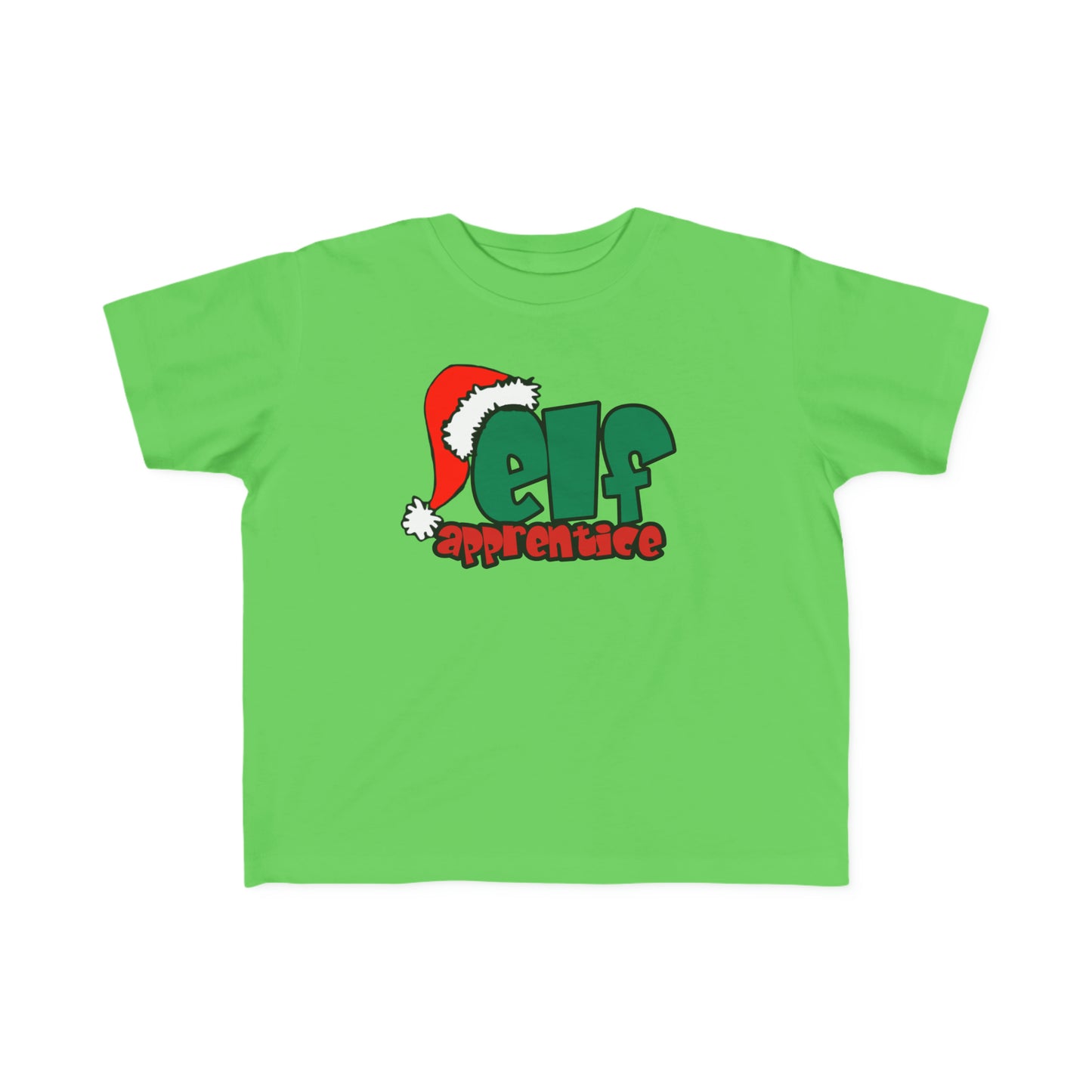 Elf Apprentice,  Cute Toddler Tee, Christmas t-shirt, Little Boy or Girl gift, Red and green, Santa Hat, Adorable Soft, Shower Gift