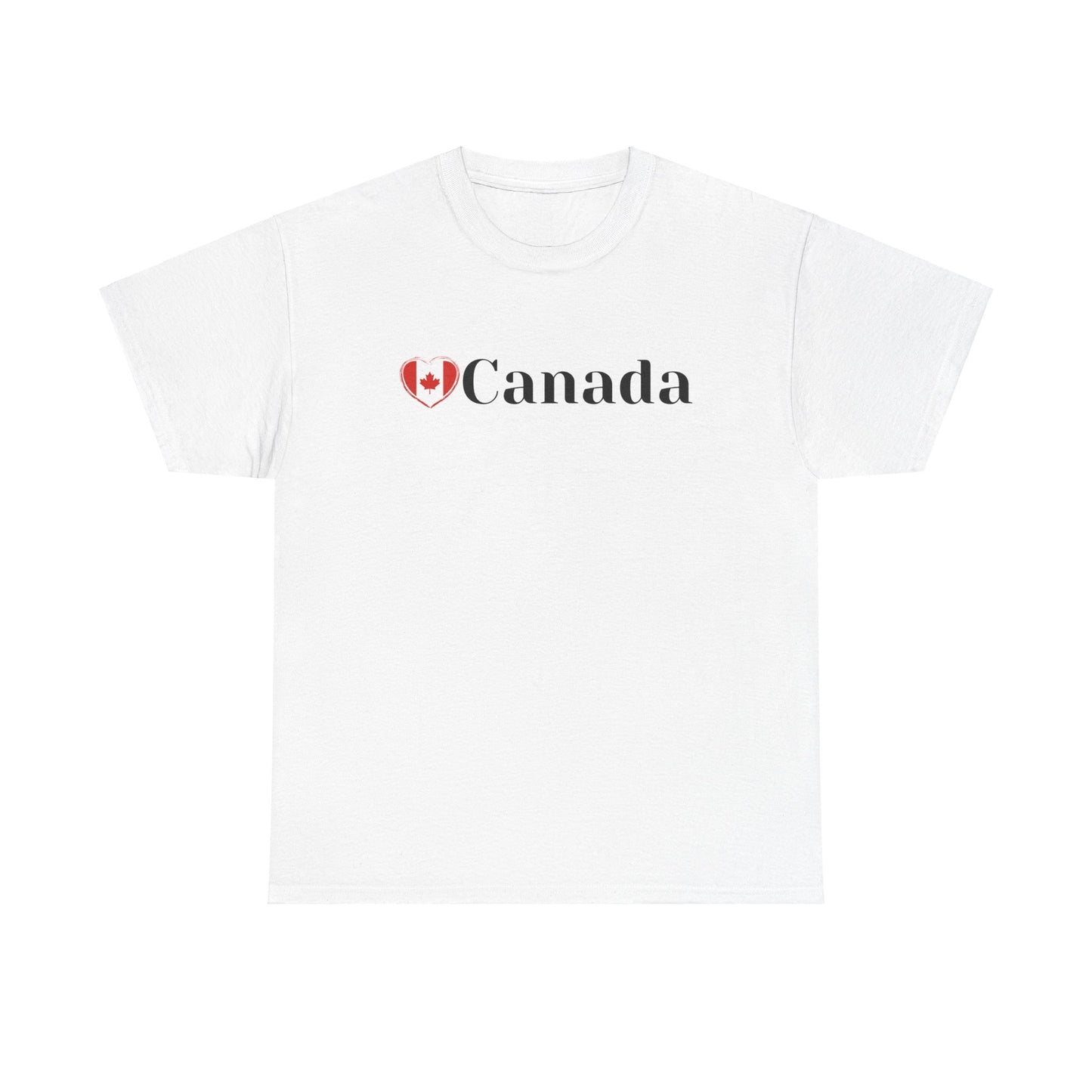 Love Canada Heart T-Shirt, Canadian Pride Tee, Canadian Independence, Proud Canadian T-Shirt, Classy Design