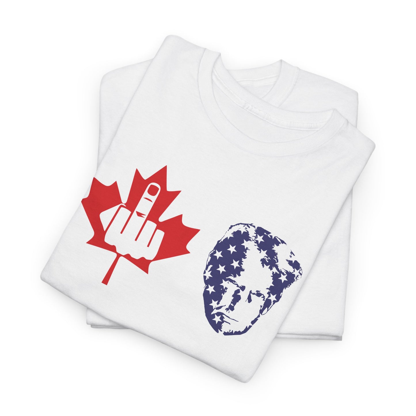 F Trump Canada Gives the Middle Finger to the Convicted Felon, Canadians Against 51st State, Political Adult Humor T-Shirt