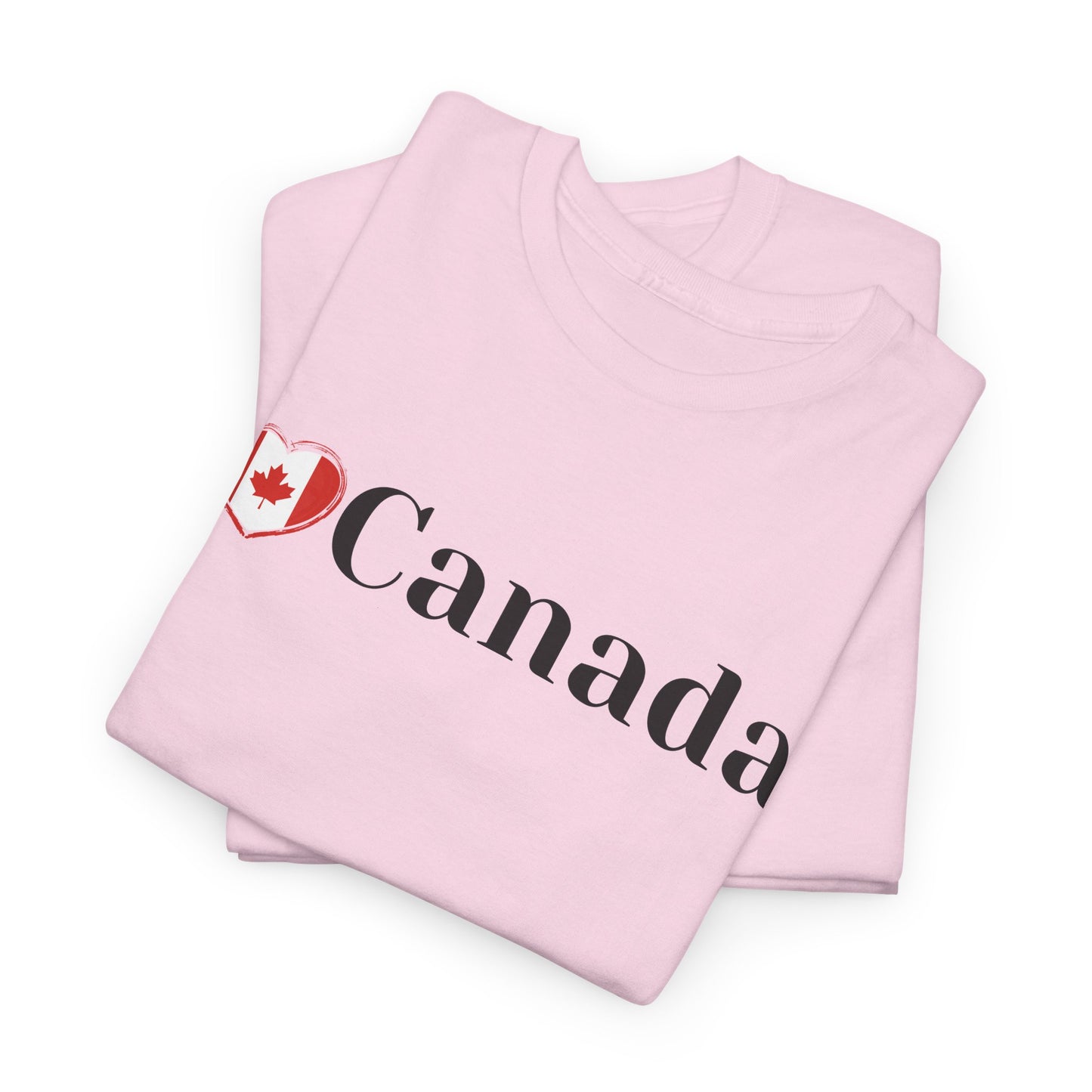 Love Canada Heart T-Shirt, Canadian Pride Tee, Canadian Independence, Proud Canadian T-Shirt, Classy Design