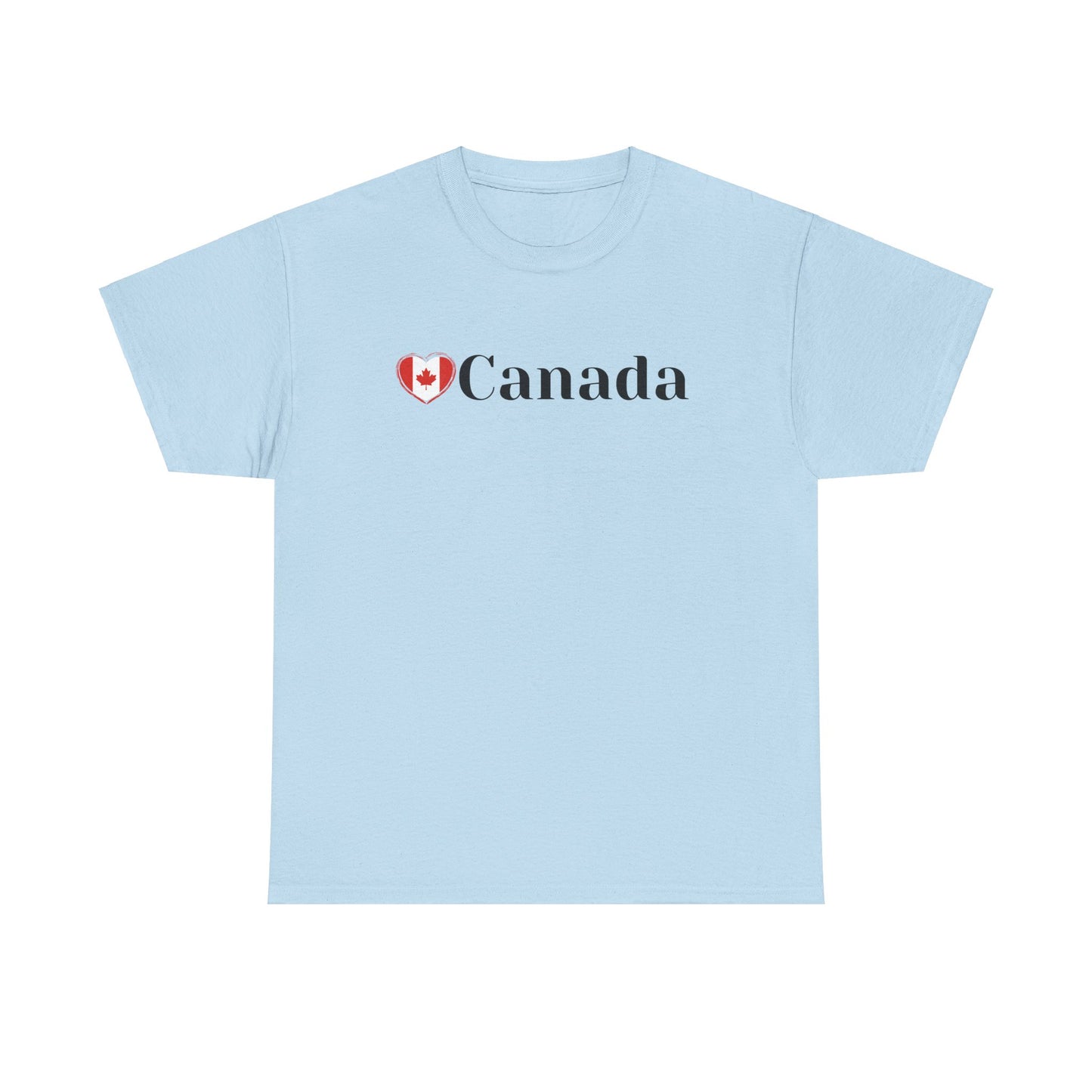 Love Canada Heart T-Shirt, Canadian Pride Tee, Canadian Independence, Proud Canadian T-Shirt, Classy Design