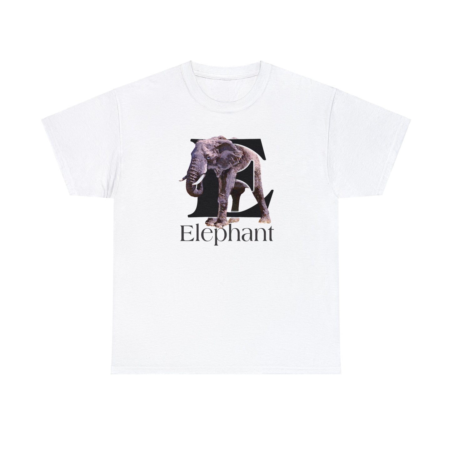 E is for Elephant, Letter E T-Shirt, Cute Elephant Tee, Pachyderm T-Shirt, Kid's Elephant Tee, animal t-shirt, animal