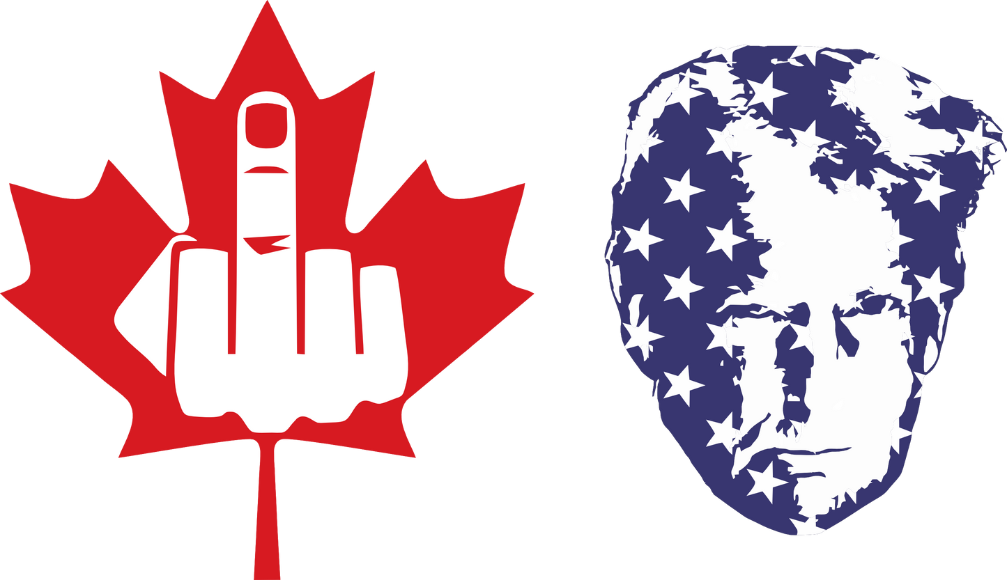 F Trump Canada Gives the Middle Finger to the Convicted Felon, Canadians Against 51st State, Political Adult Humor T-Shirt