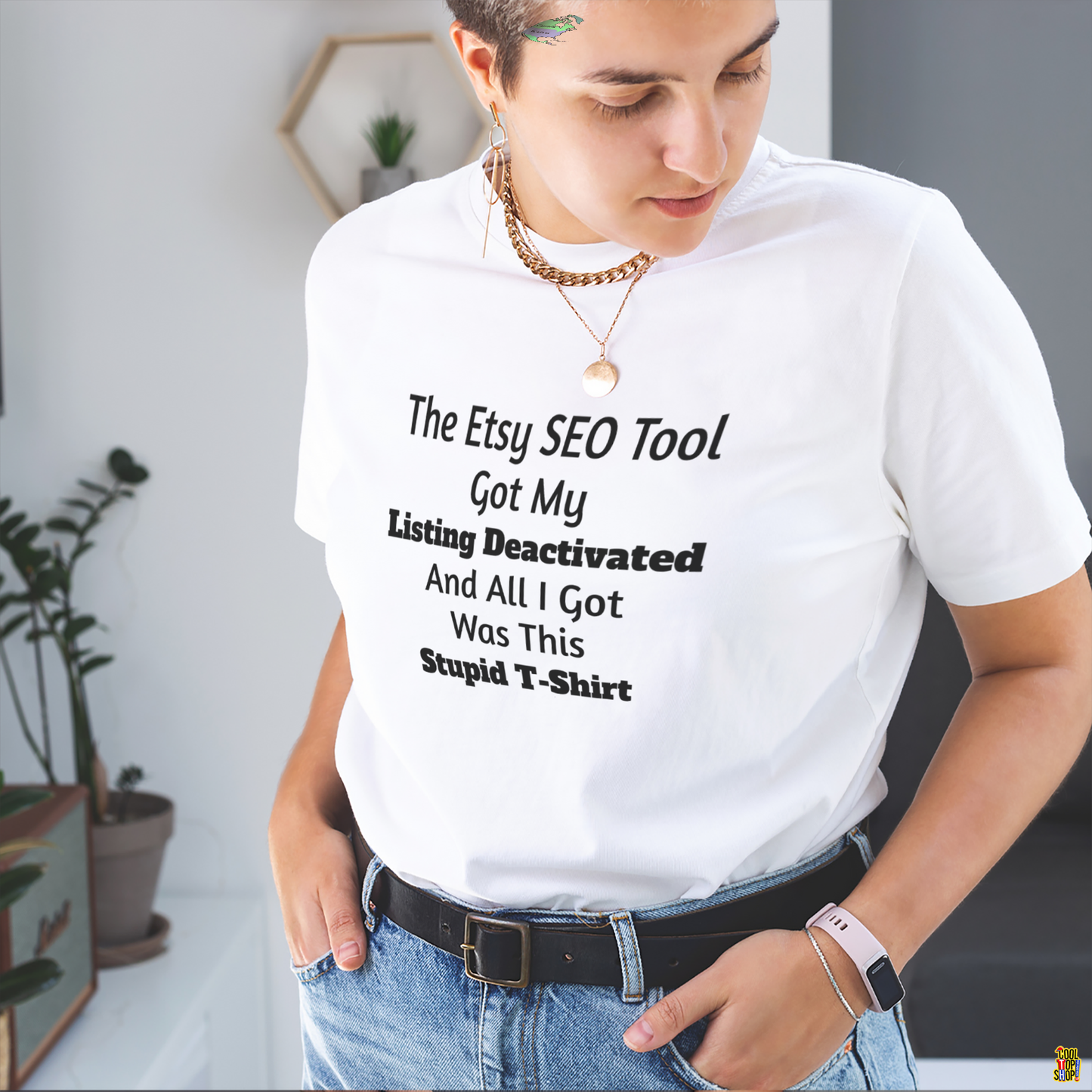 Etsy Humor Tee - "The Etsy SEO Tool Got My Listing Deactivated" | Fun Gift for Etsy Sellers, Quirky T-Shirt for Creatives, Funny [...]