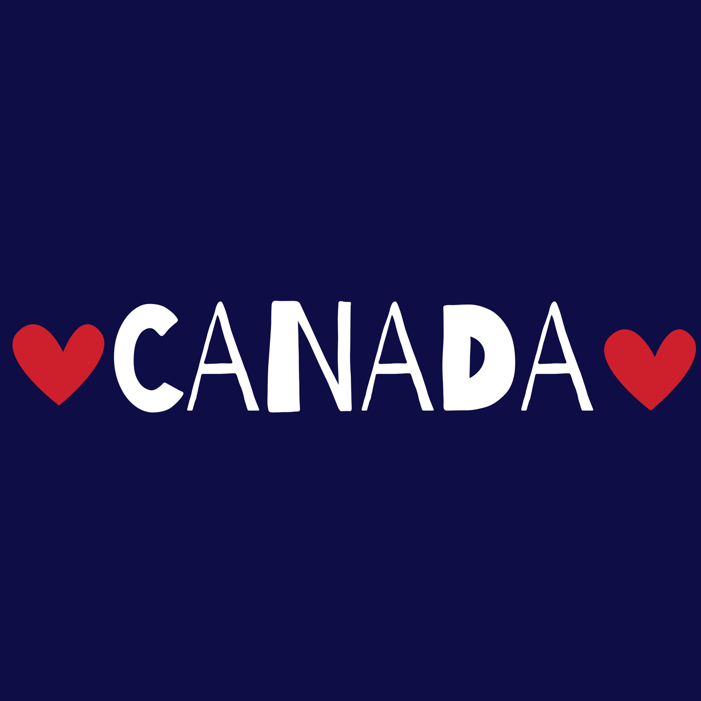 Love Canada Heart, Whimsical Canadian Pride T-Shirt, Love Canadian Independence, Not the 51st State