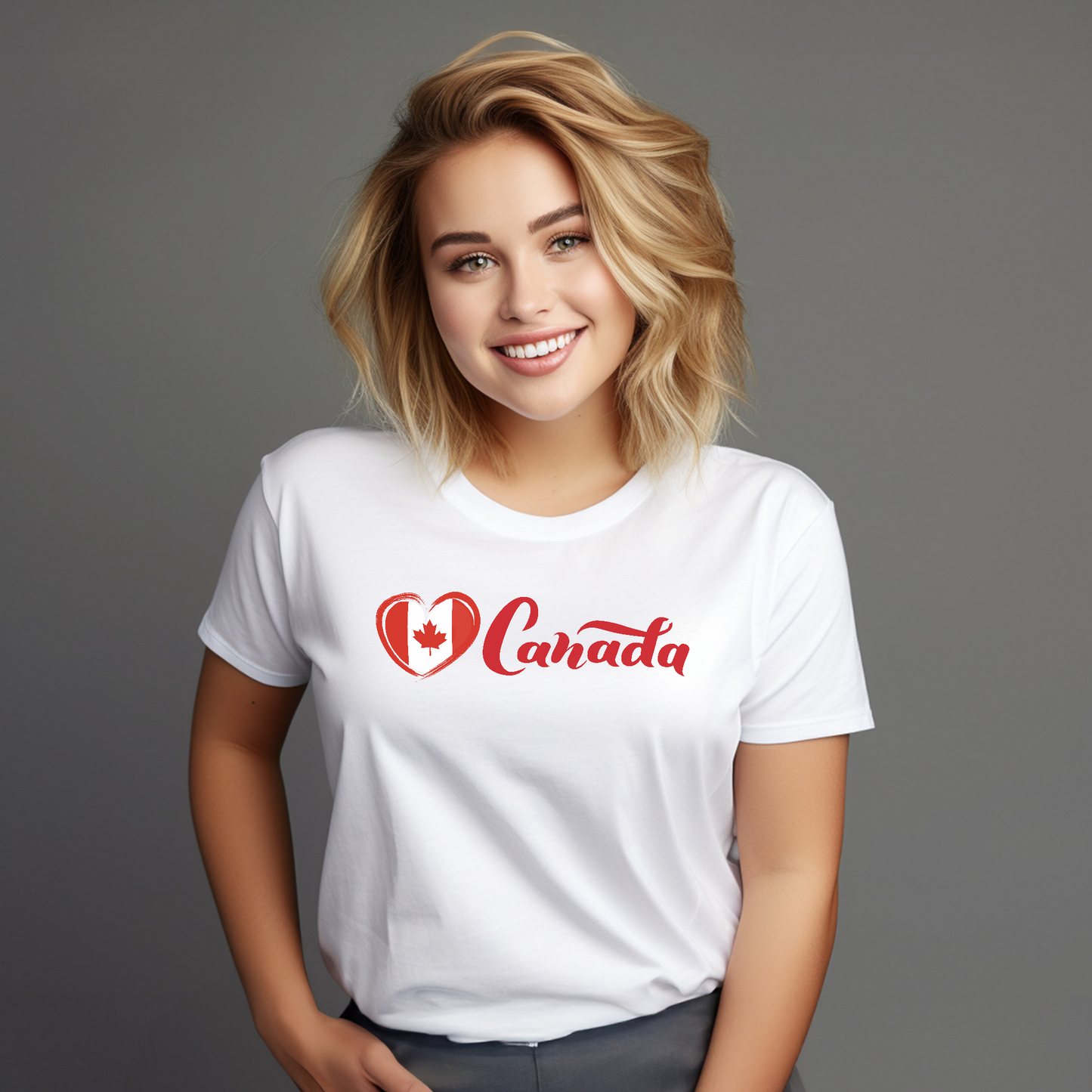 Love Canada Heart Flag T-Shirt, Canadian Pride, Classic Look, Tasteful design, Canada is not the 51st State of America,