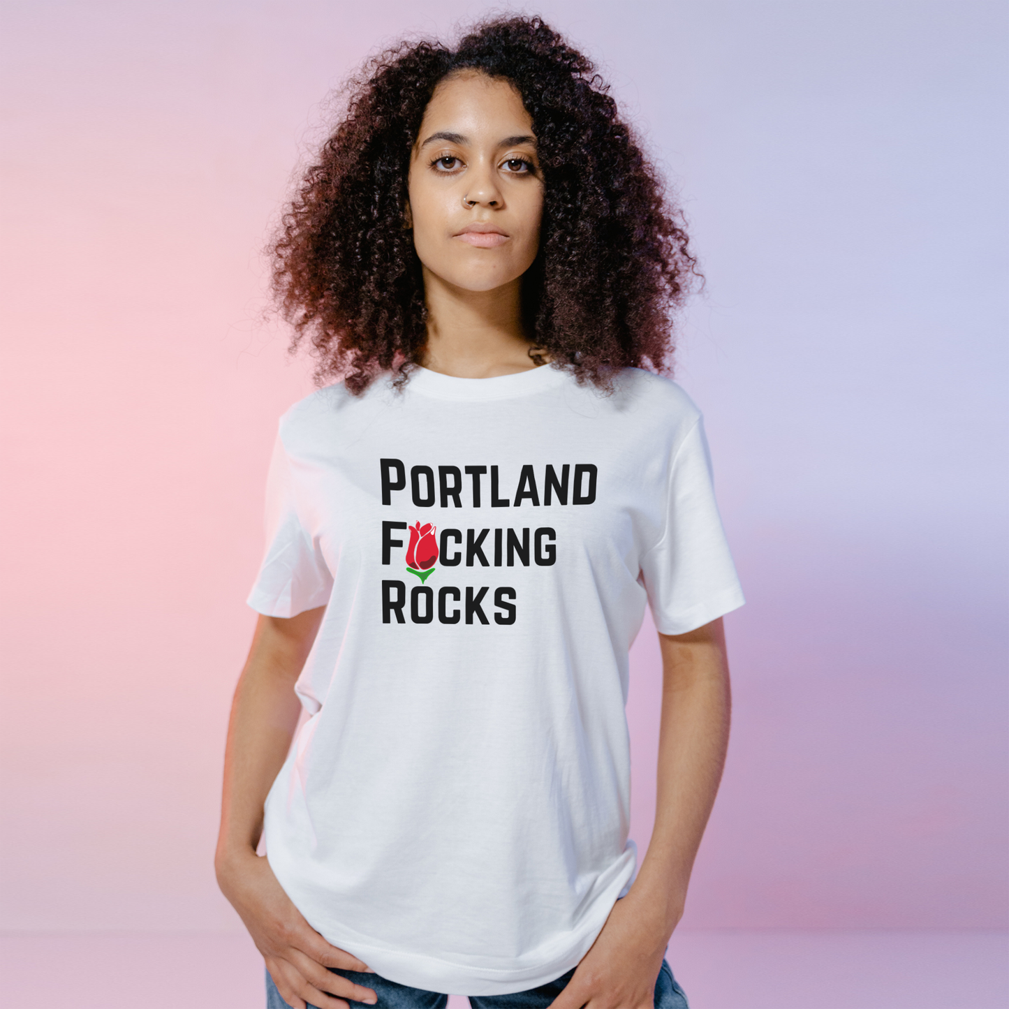 Portland F*cking Rocks T-Shirt - Positive Democracy Message Tee
